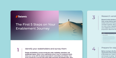 The First 5 Steps on Your Enablement Journey